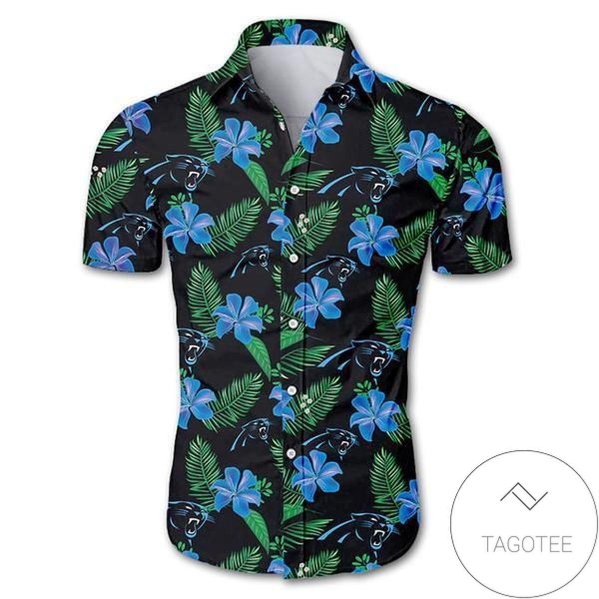 Carolina Panthers Authentic Hawaiian Shirt 2022 Floral Button Up Slim Fit Body