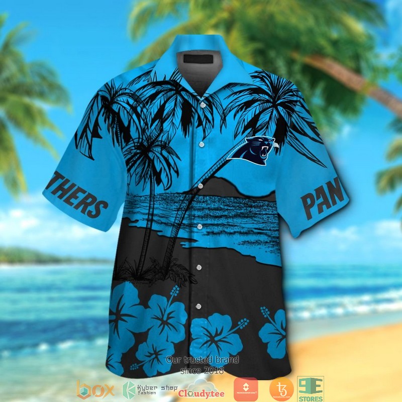 Carolina Panthers fish ocean Hawaiian shirt, short