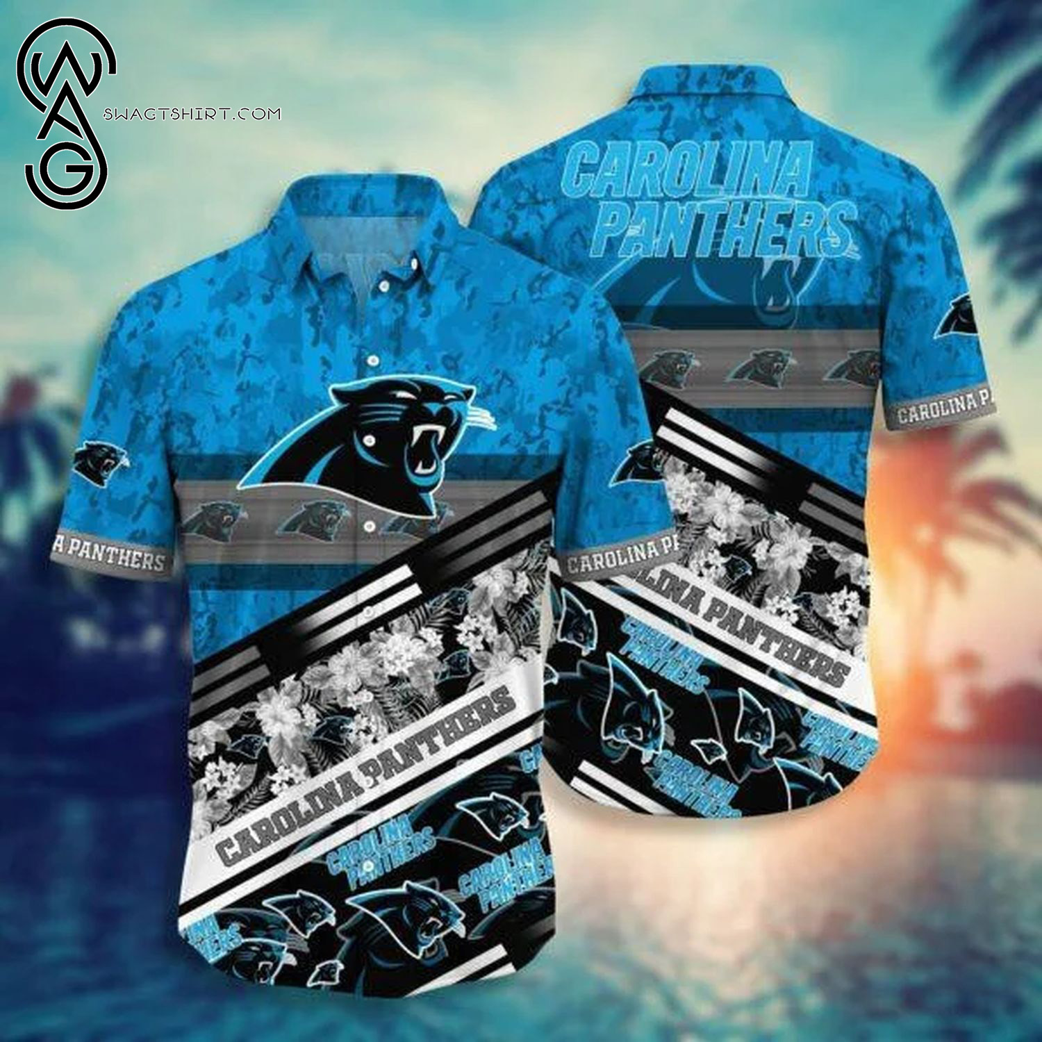 Carolina Panthers Football Fan Full Print Hawaiian Shirt