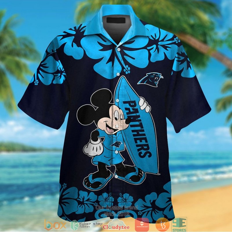 Carolina Panthers Mickey Mouse Hawaiian Shirt, short