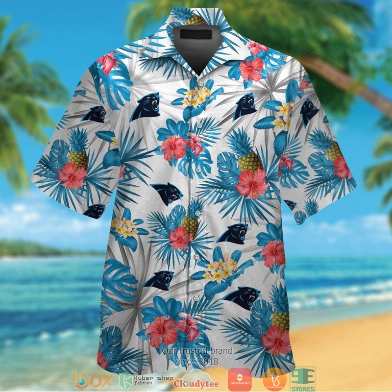 Carolina Panthers NFL palm tree Hawaiian Shirt