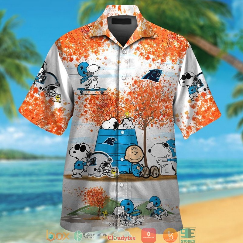 Carolina Panthers Sugar Skull blue Hawaiian Shirt