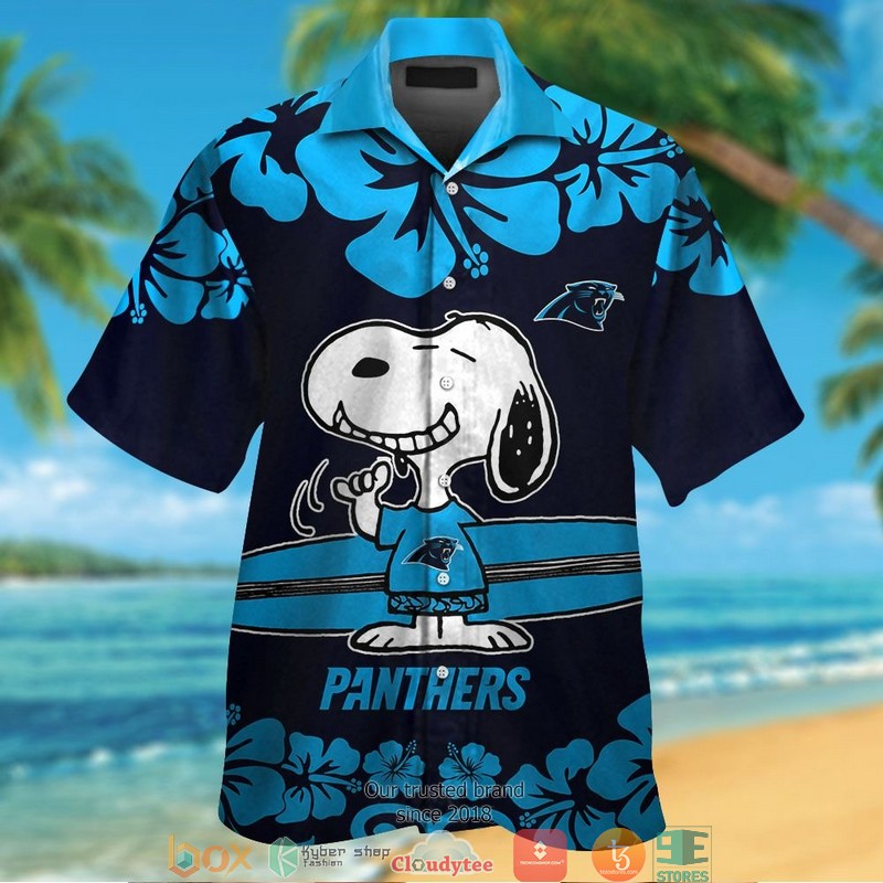 Carolina Panthers Snoopy and Charlie Brown Autumn Hawaiian Shirt, short