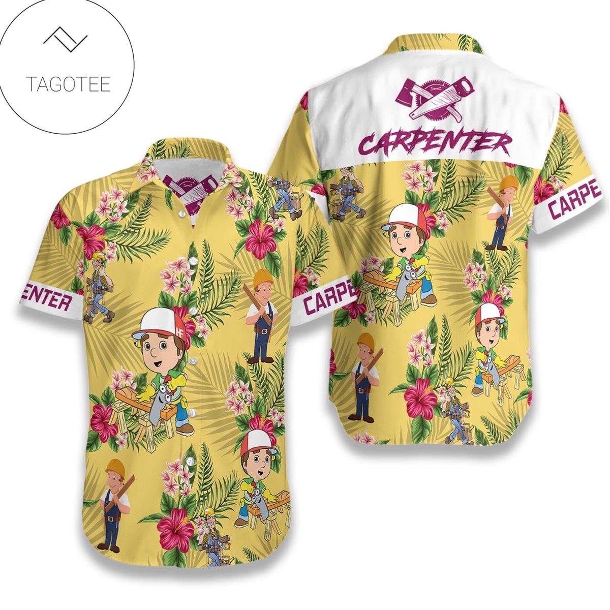 Carpenter Lover 1 For Men And Women Graphic Print Short Sleeve Hawaiian Casual Shirt