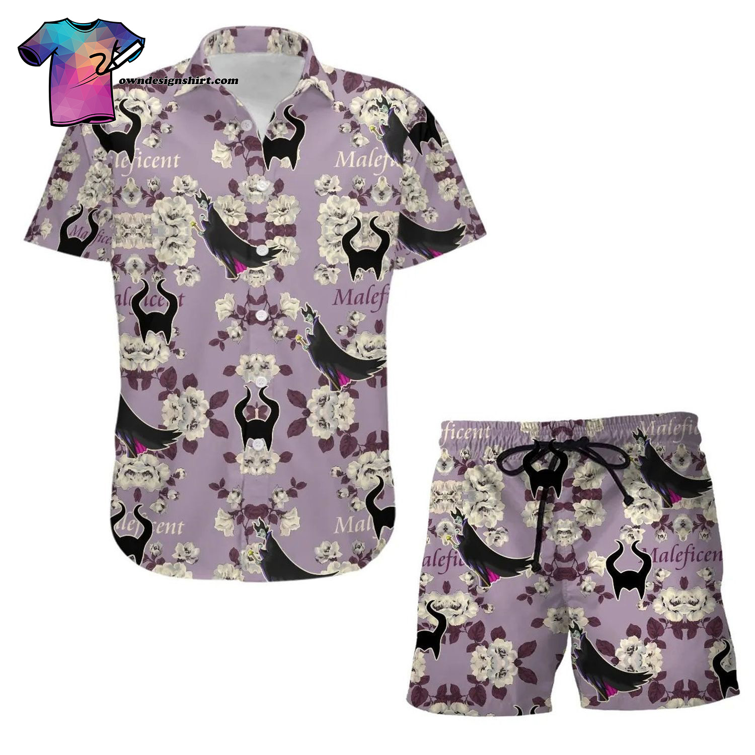 Cartoon Graphic Mickey And Friends Floral Summer Hawaiian Shirt