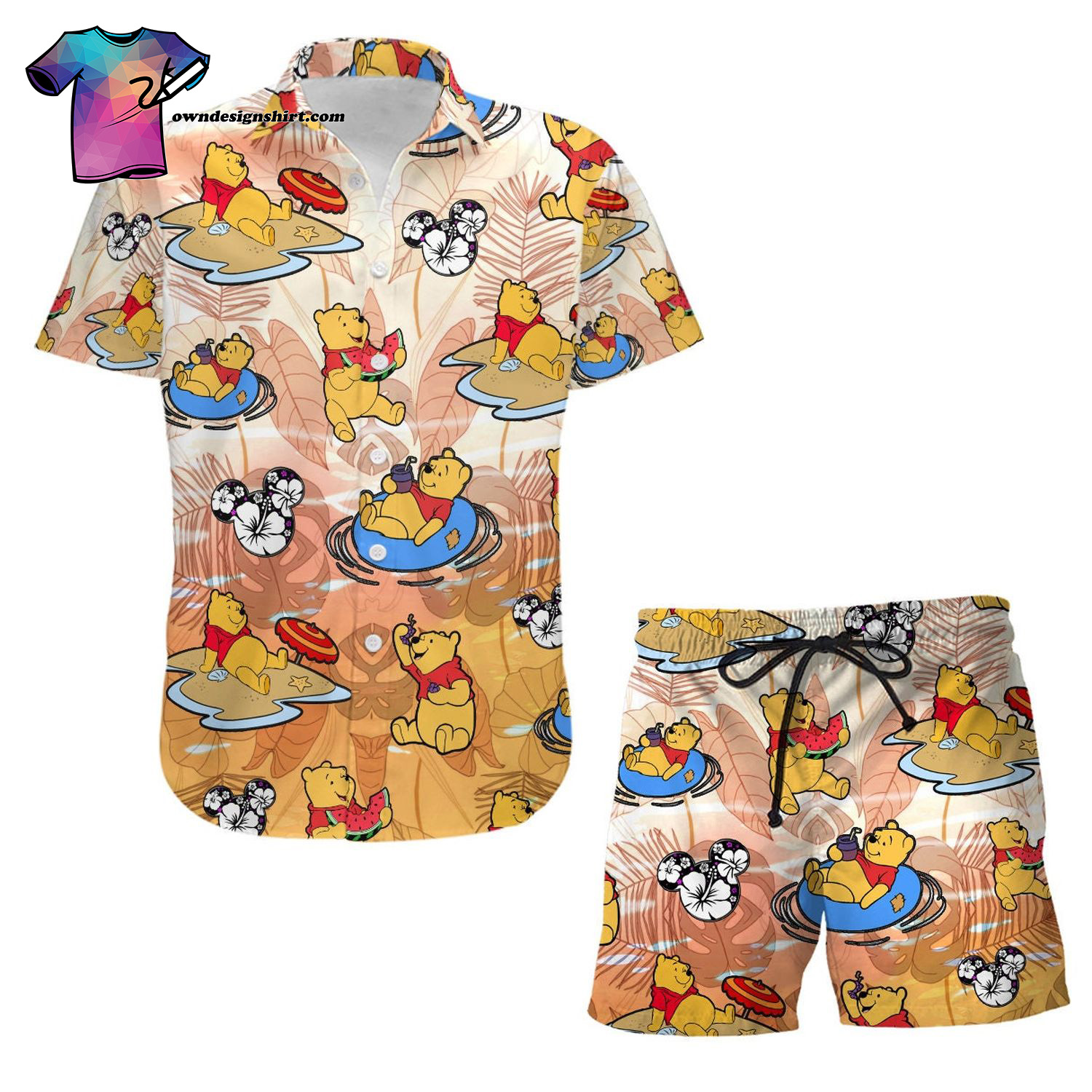 Cartoon Graphic Tigger Tiger Summer Hawaiian Shirt