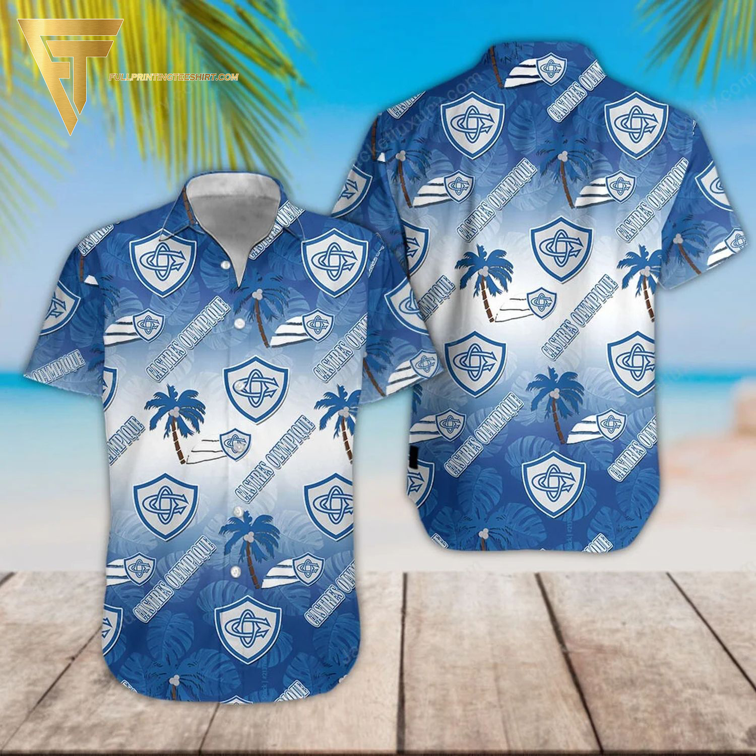 Castres Olympique Sport Team Summer Hawaiian Shirt