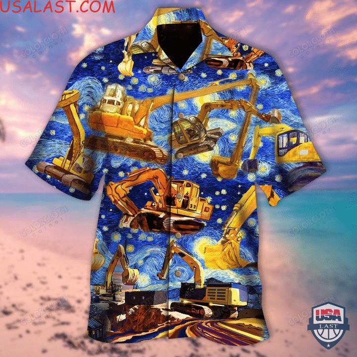 CAT 140 GC Motor Grader Hawaiian Shirt