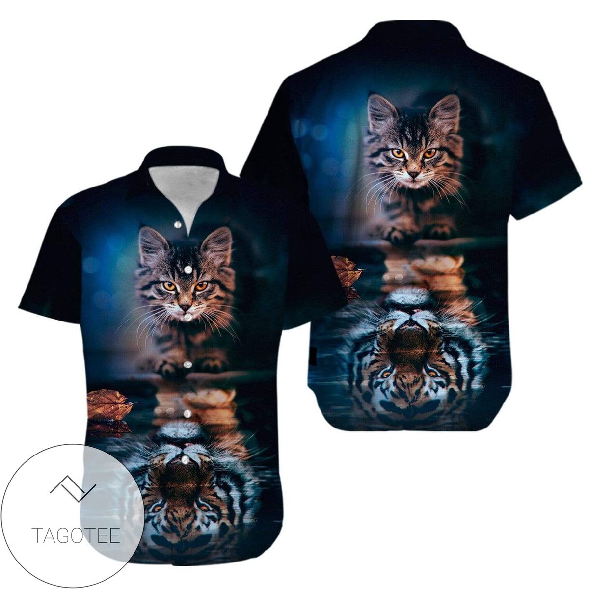 Cat Color Art Hawaiian Aloha Shirts H