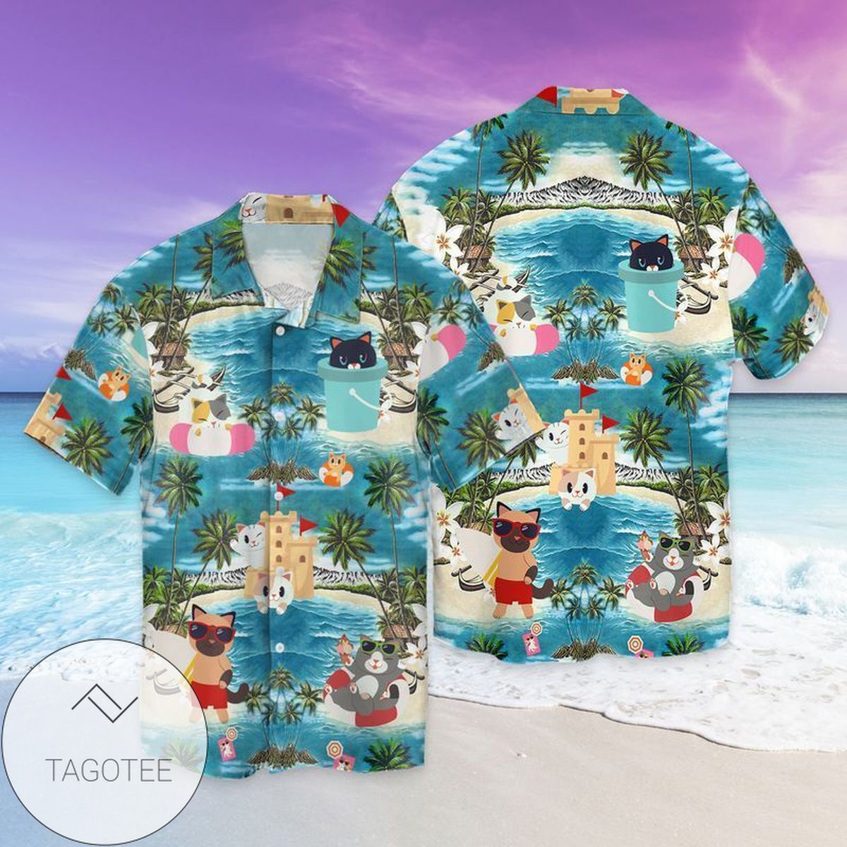 Cat Hawaiian Shirt 3d T Shirt