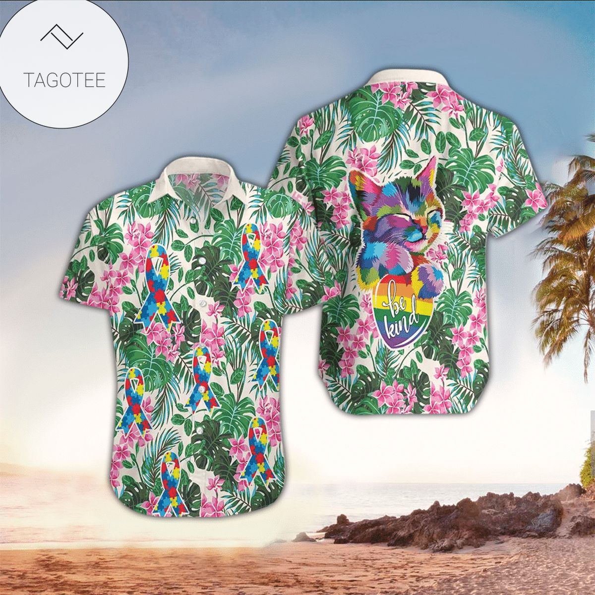 Cat Hawaiian Shirt Cat & Pizza 3D Printed Shirt