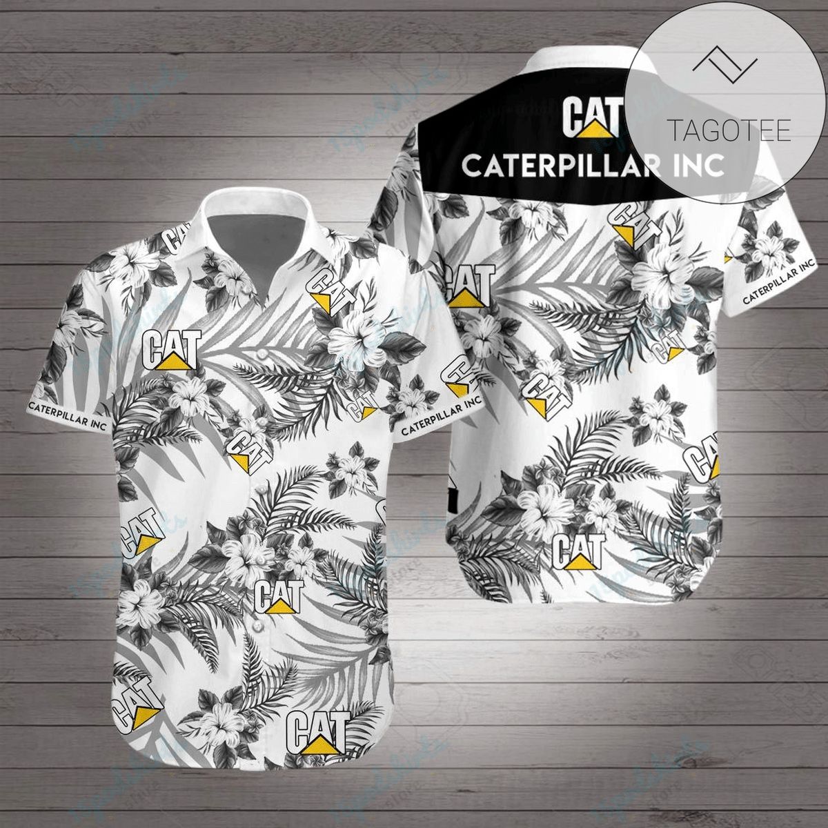 Cat Yin Yang 3D Print Polyester Hawaiian Shirt