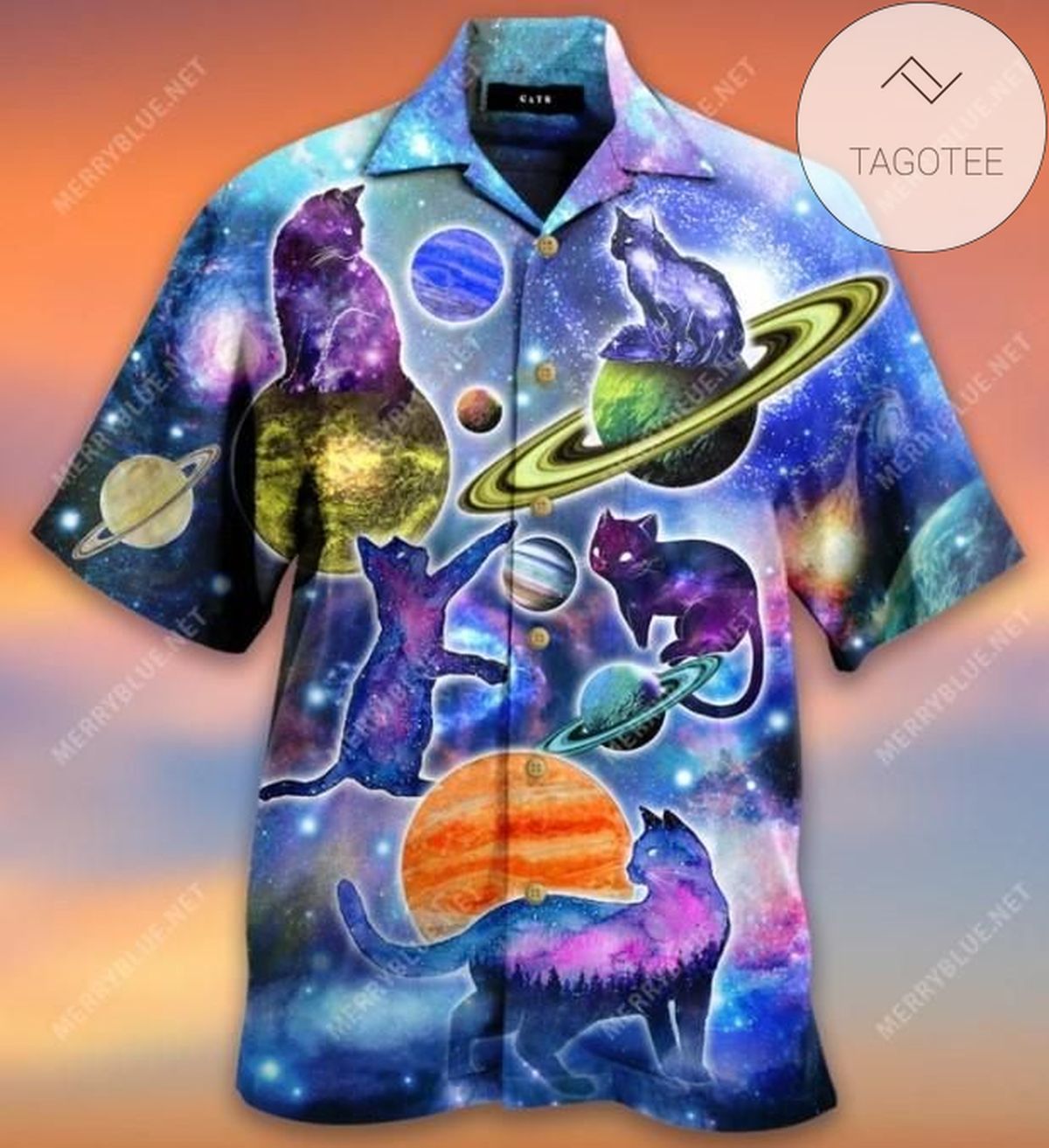 Cats Colorful For men And Women Graphic Print Short Sleeve Hawaiian Casual Shirt