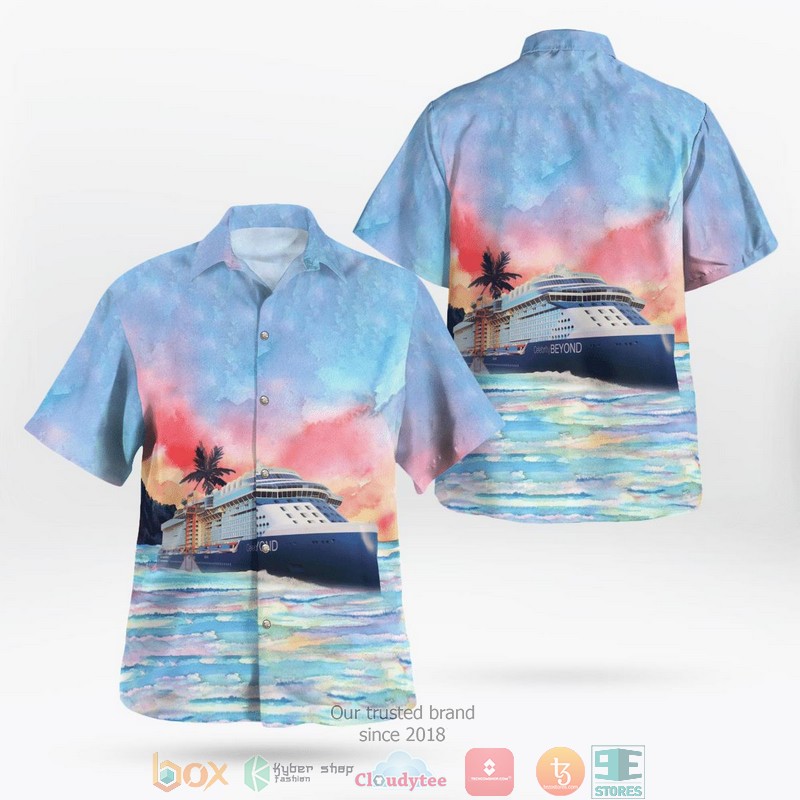 Celebrity Cruises Celebrity Solstice Cruise Ship Hawaiian Shirt