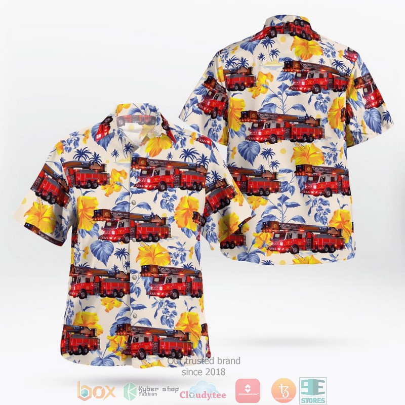 Central York Fire Services Ontario Canada Fleet Hawaiian Shirt