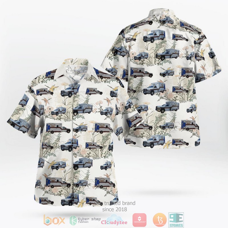 Charles County Maryland Charles County Emergency Medical Services Hawaiian Shirt