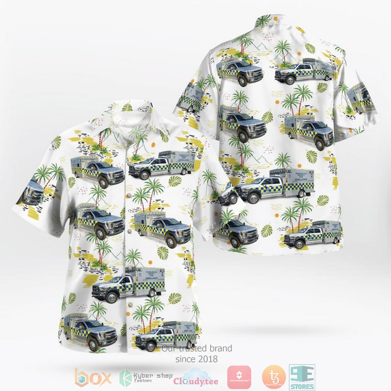 Charleston South Carolina Charleston Fire Department Aloha Shirt