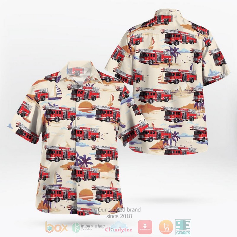 Charlotte Eaton County Michigan Charlotte Fire Department Hawaiian Shirt