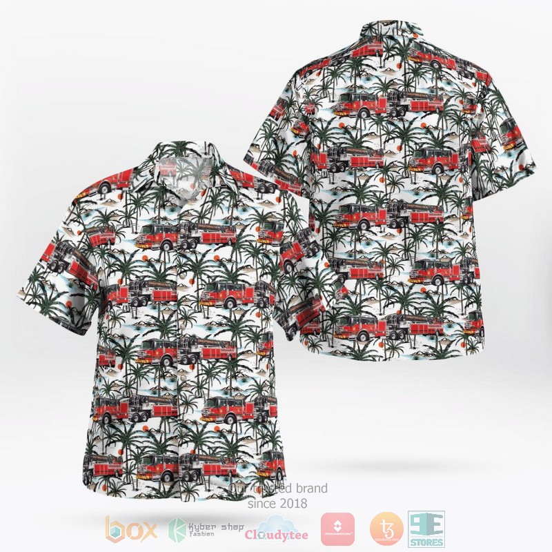 Charlotte Fire Department Station 29 Charlotte North Carolina Hawaiian Shirt