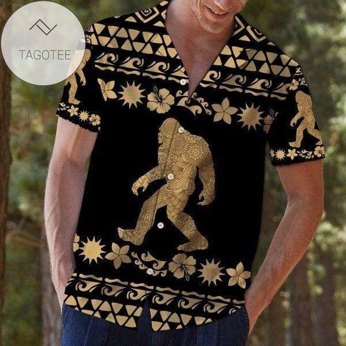 Check Out This Awesome Black Bear In Spring Hawaiian Shirt