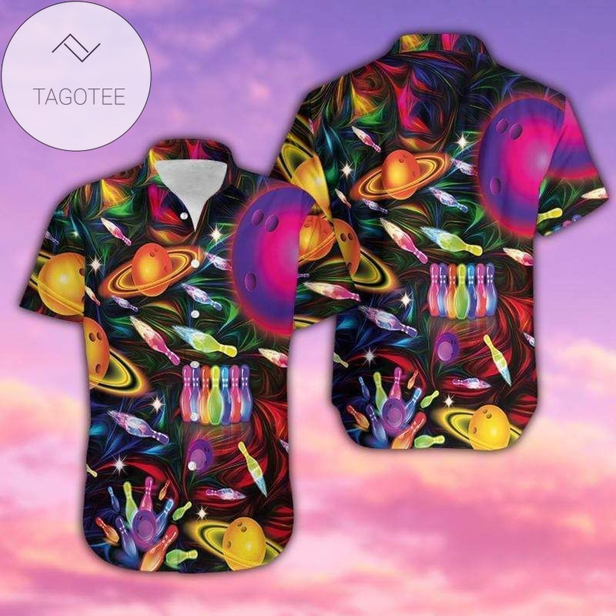 Check Out This Awesome Bowling Black Unisex Hawaiian Aloha Shirts