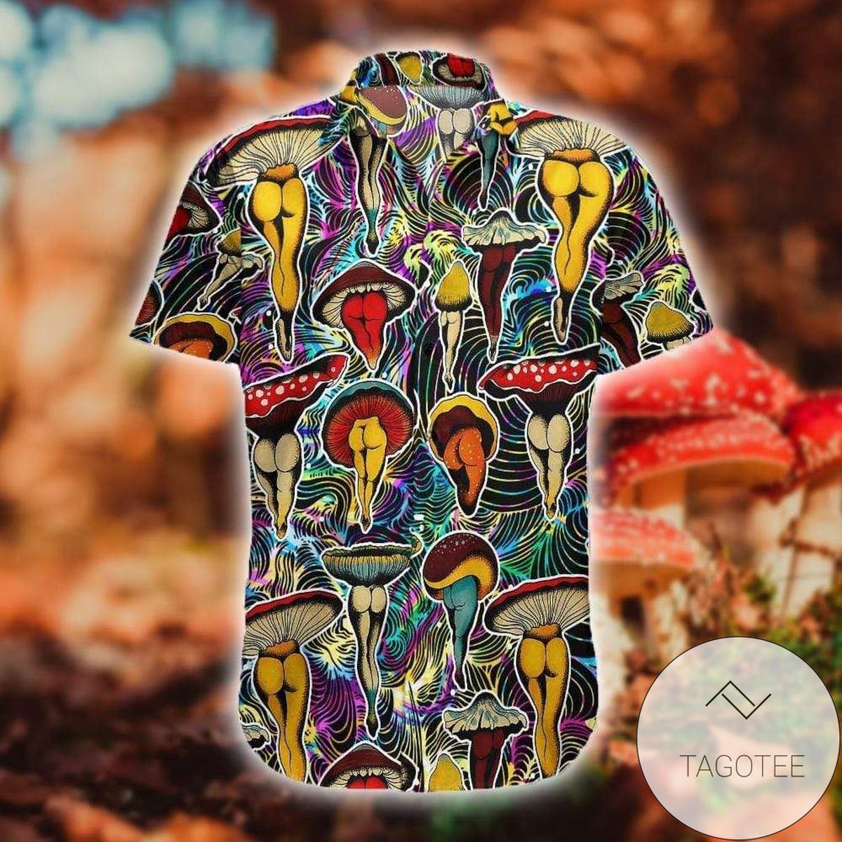 Check Out This Awesome Colorful Hippie Yoga Girl Camper Van Hawaiian Aloha Shirts