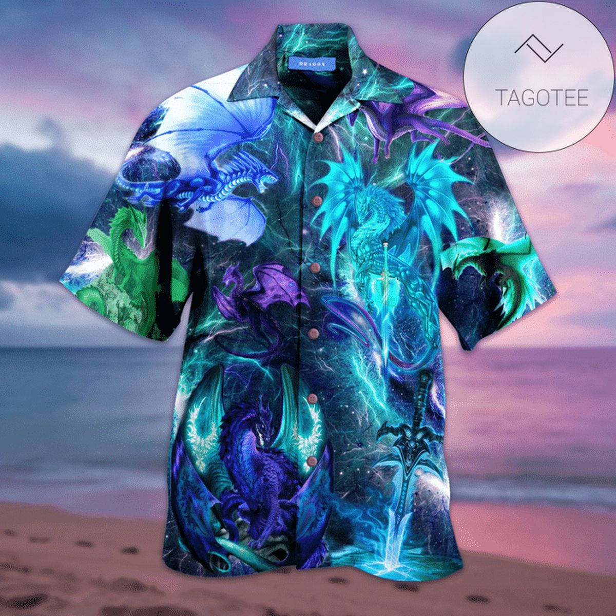 Check Out This Awesome Dragon Fire 3d All Over Authentic Hawaiian Shirt 2022