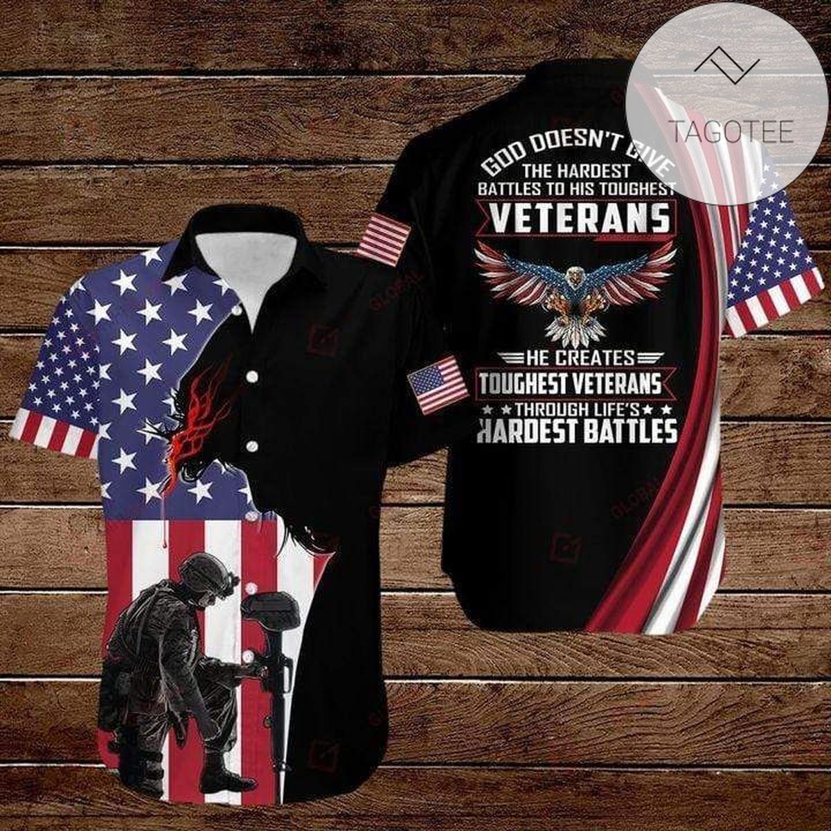 Check Out This Awesome God Bless American Patriotism Eagle Authentic Hawaiian Shirt 2022 050321h