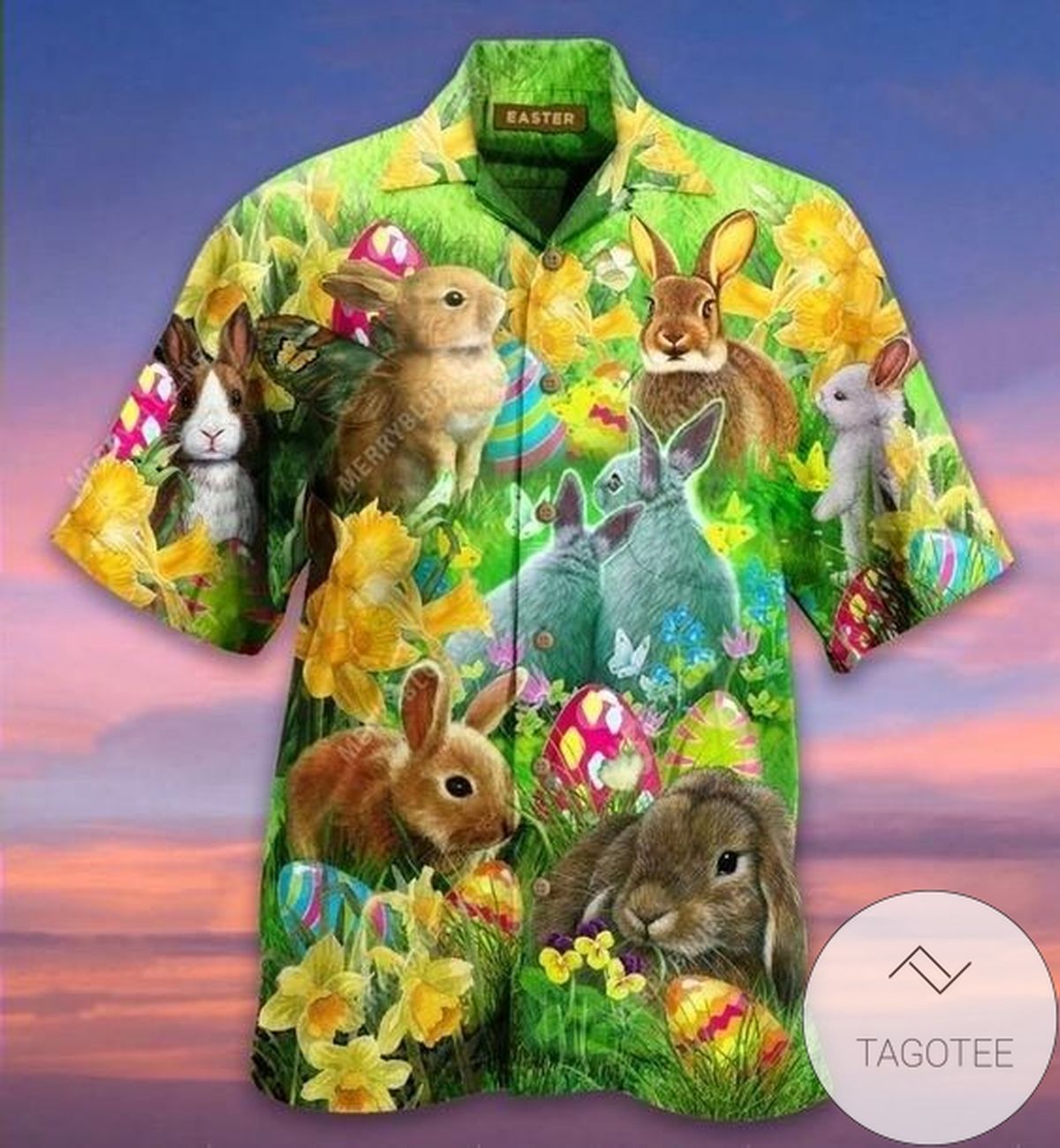 Check Out This Awesome Hawaiian Aloha Shirts Happy Easter Bunnies Love You