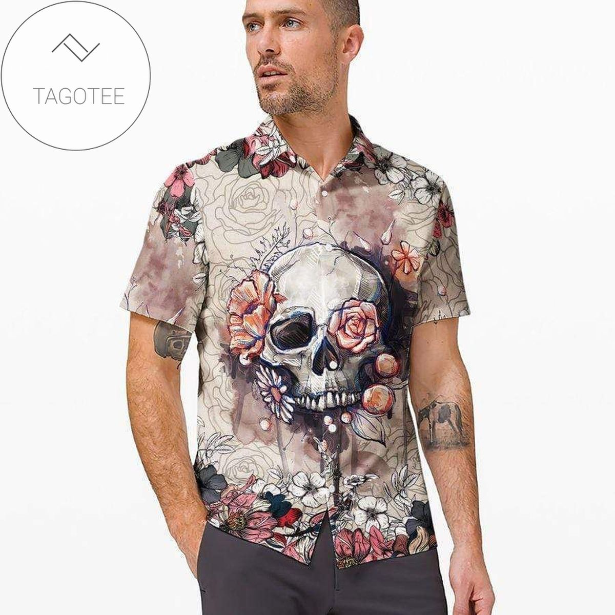 Check Out This Awesome Hawaiian Aloha Shirts Skull Cowboy 1009l