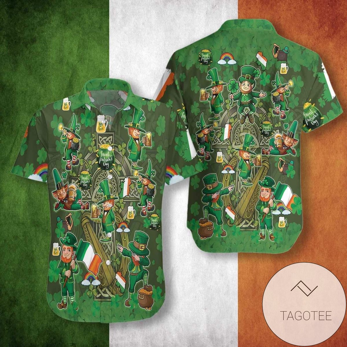 Check Out This Awesome Irish Pride Happy St Patricks Day Celtic Symbols 2022 Authentic Hawaiian Aloha Shirts