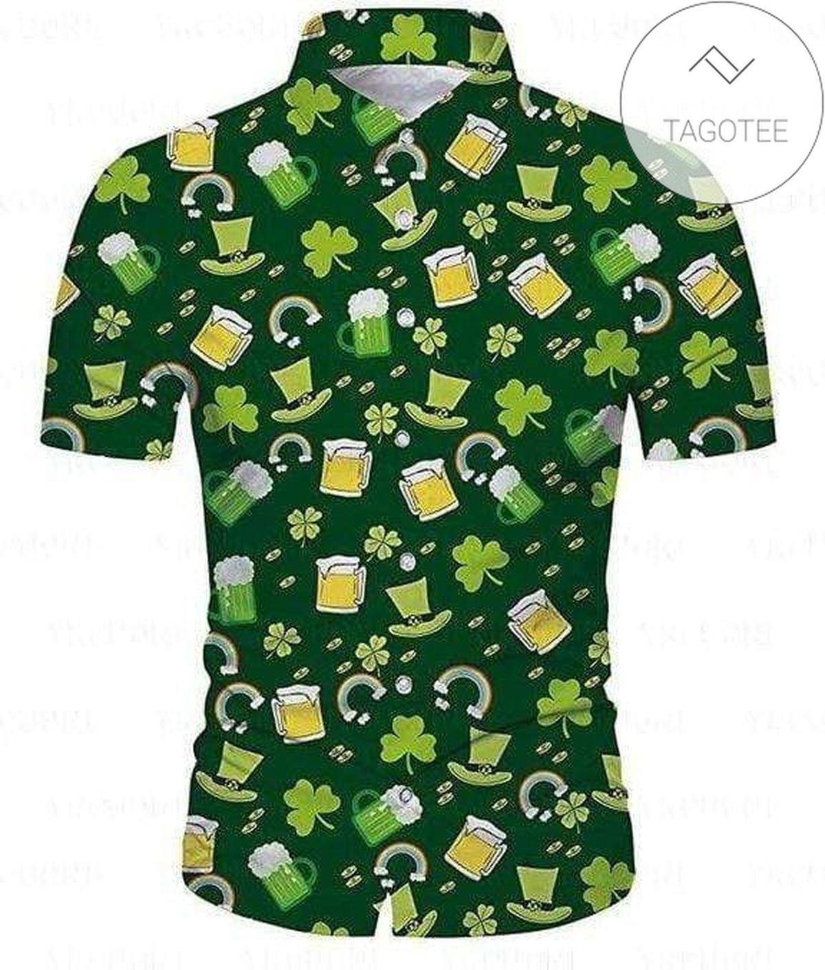 Check Out This Awesome Irish Leprechaun Celtic Harp St Patrick Green Authentic Hawaiian Shirt 2022s