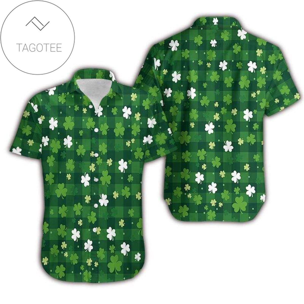 Check Out This Awesome Irish Pride Happy St Patricks Day Shamrock Tartan Hawaiian Aloha Shirts Dh