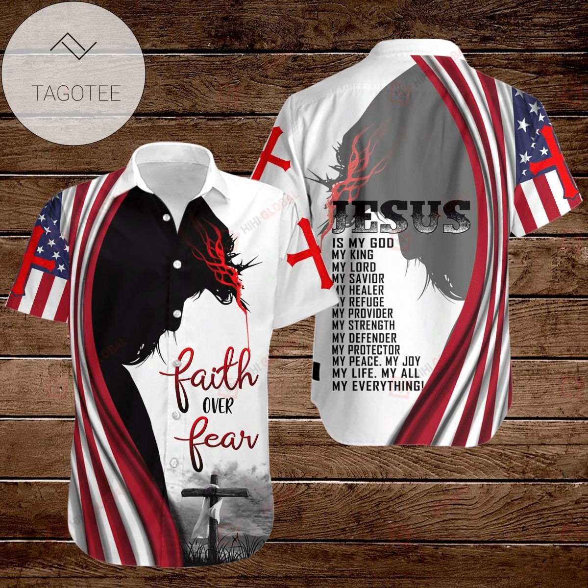 Check Out This Awesome Jesus Faith Hope Love Hawaiian Aloha Shirts