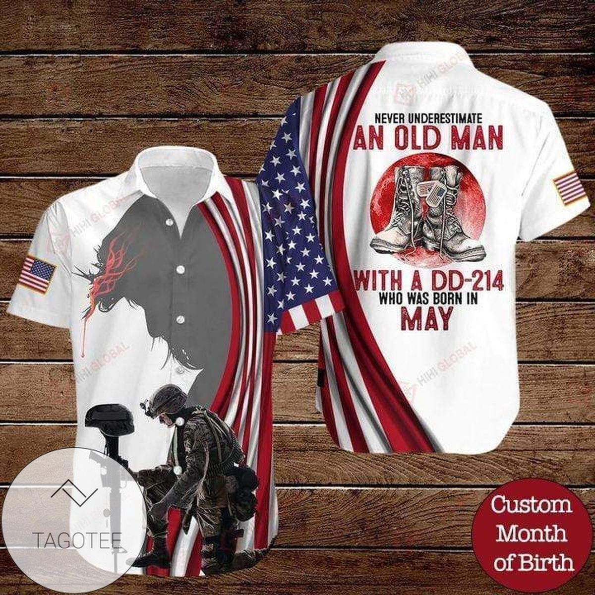 Check Out This Awesome No One Fight Alone American Flag Veteran Authentic Hawaiian Shirt 2022s