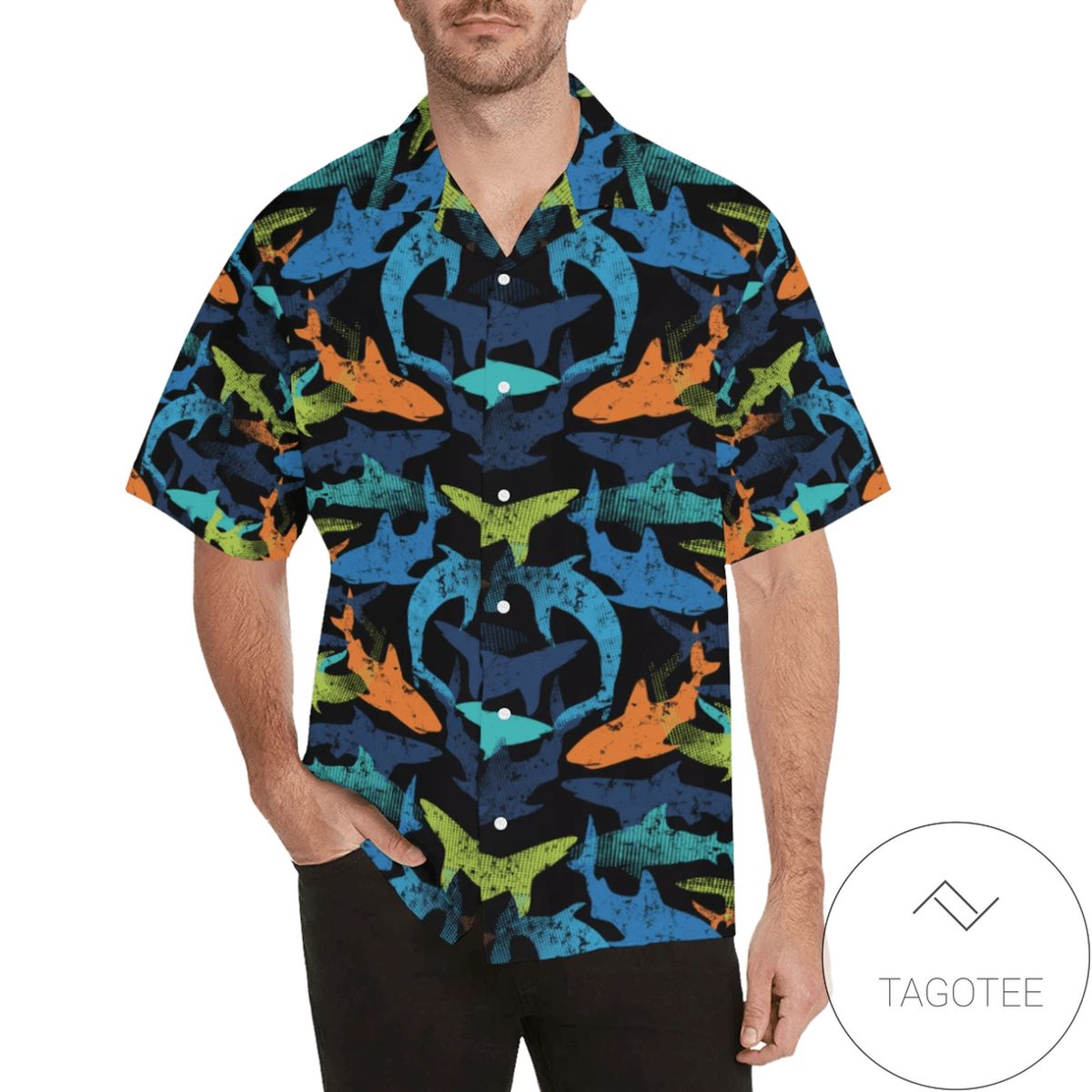 Check Out This Awesome Sharks And Zombies War Authentic Hawaiian Shirt 2022