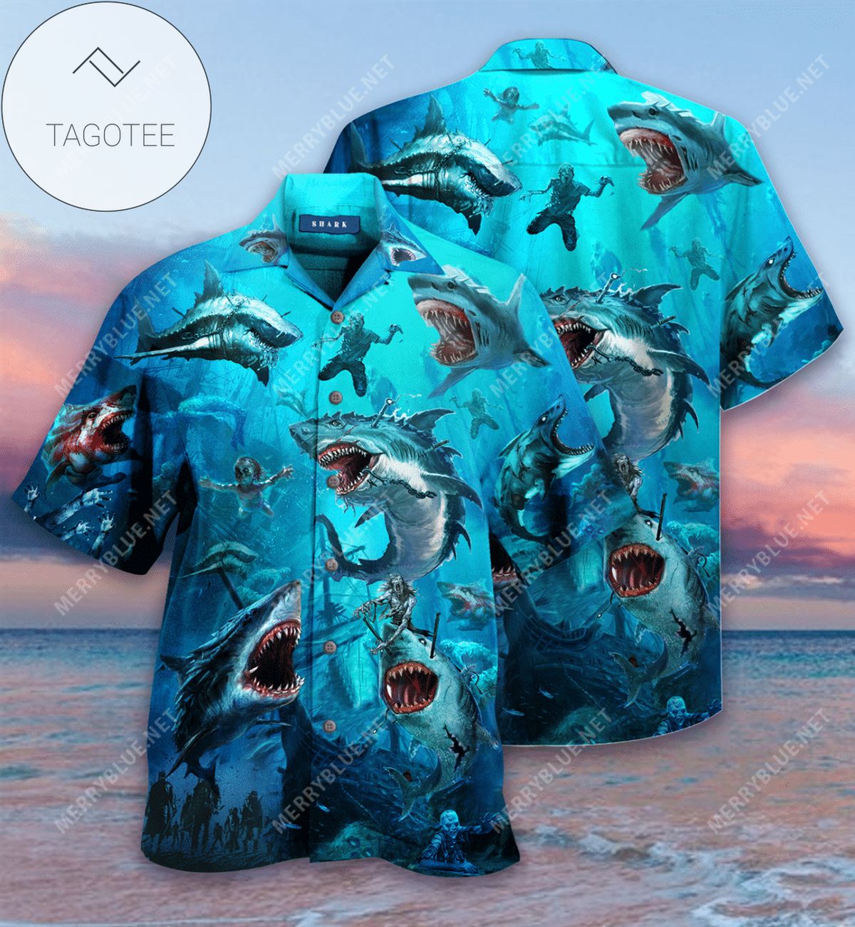 Check Out This Awesome Shark Summer Vibe Tropical Hawaiian Aloha Shirts Dh