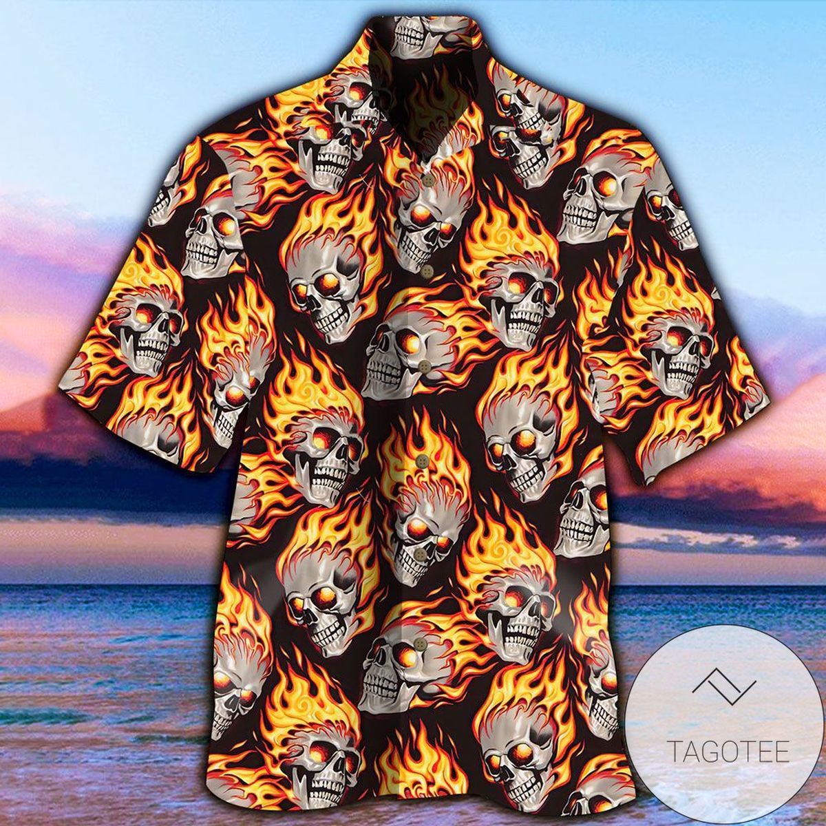 Check Out This Awesome Skull Tropical Hawaiian Aloha Shirts V