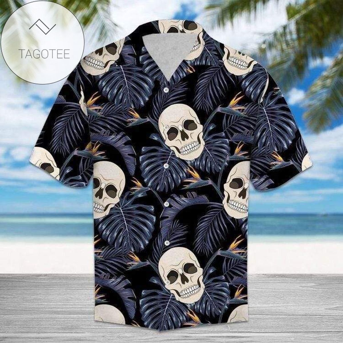 Check Out This Awesome Skull Skull Damask Pattern Authentic Hawaiian Shirt 2022