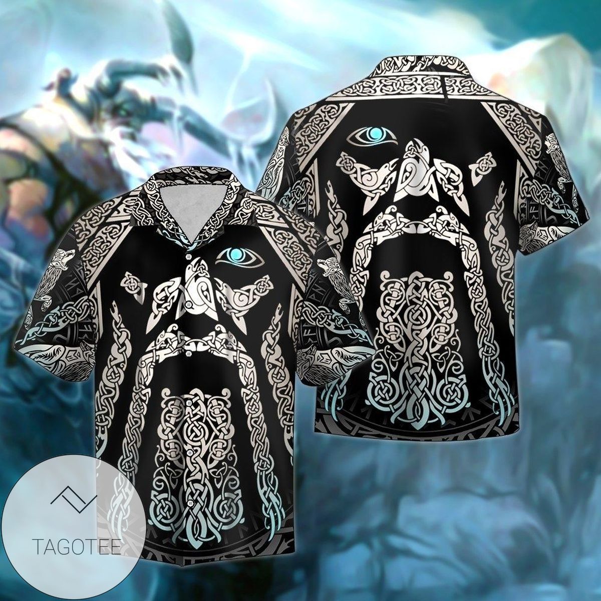 Check Out This Awesome Viking Fire Fenrir Hawaiian Shirt