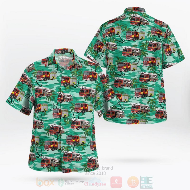 Cheshire Fire and Rescue Service Scania Hawaiian Shirt