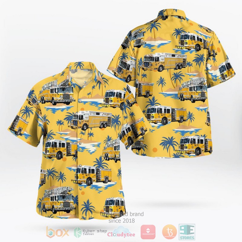 Cheshire Fire and Rescue Service Scania Hawaiian Shirt