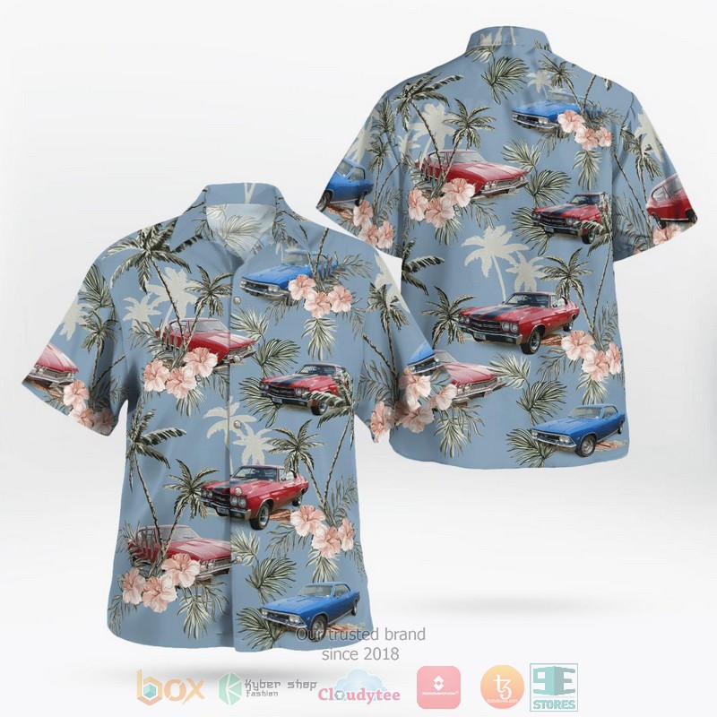 Chevrolet Corvette C6 Flag Hawaiian Shirt