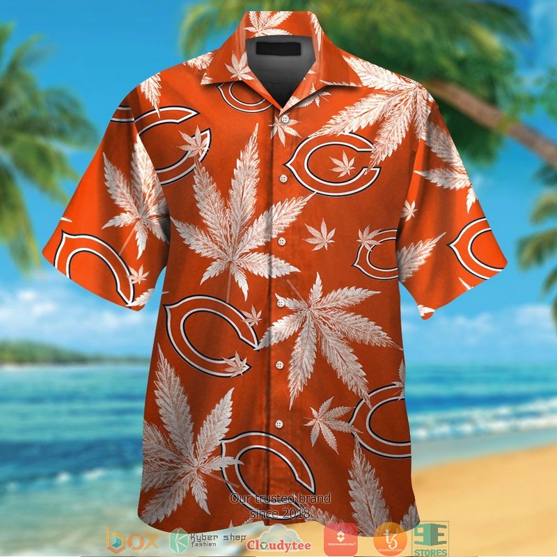 Chicago Bears cannabis Hawaiian Shirt, short