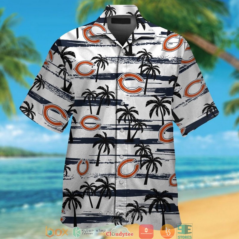 Chicago Bears Coconut island night moon Hawaiian Shirt, short