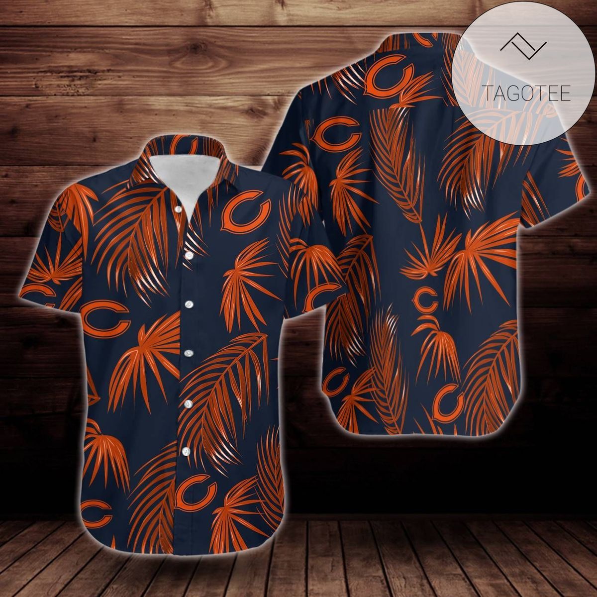 Chicago Bears Authentic Hawaiian Shirt 2022 Tropical Flower Short Sleeve Slim Fit Body