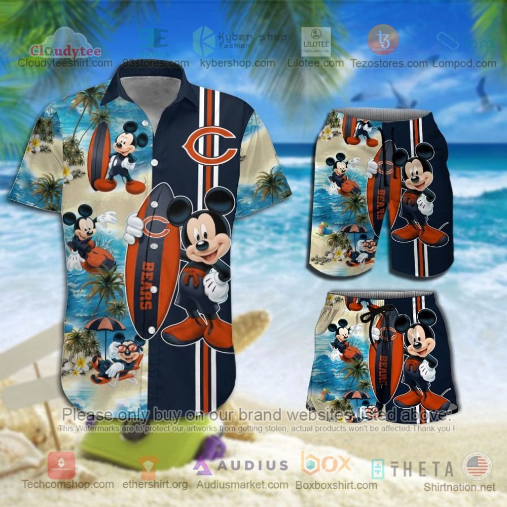 Chicago Bears Mickey Mouse NFL Hawaiian Shirt, Short