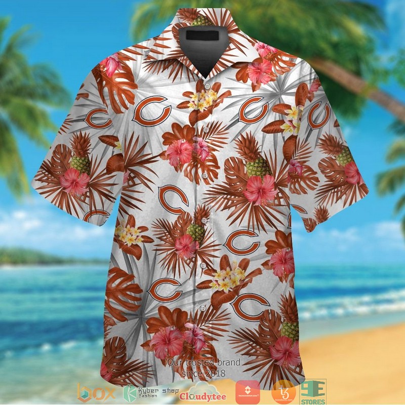 Chicago Bears NFL palm tree Hawaiian Shirt