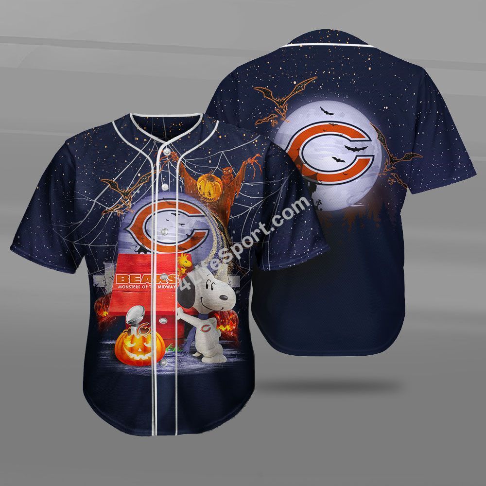 Chicago Bears Jack Skellington Baseball Jersey