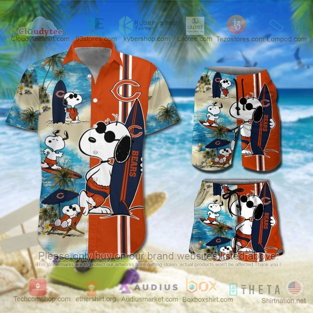 Chicago Bears Snoopy NFL Hawaiian Shirt, Short